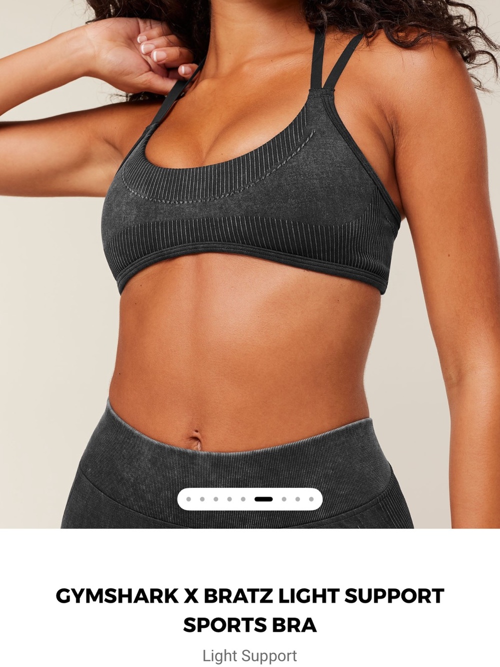 Gymshark Bratz Collection Shorts and Sports Bra- Black